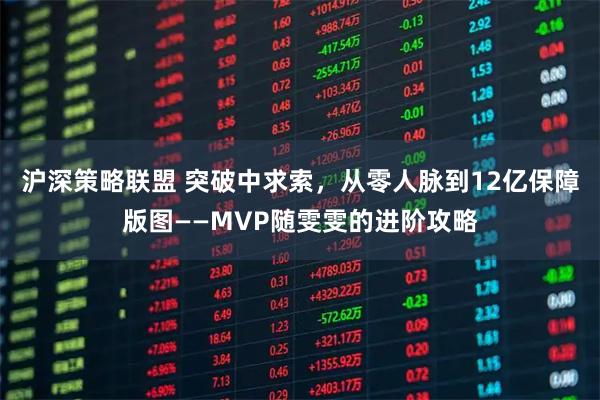 沪深策略联盟 突破中求索，从零人脉到12亿保障版图——MVP随雯雯的进阶攻略